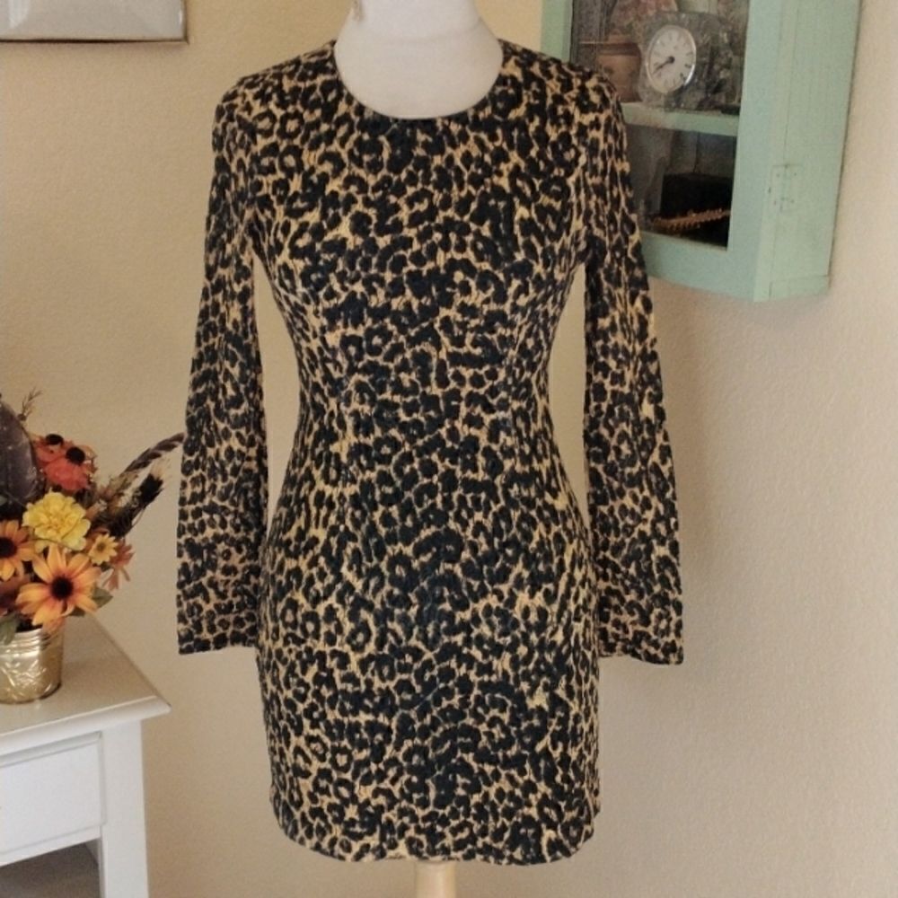 Rodarte Stretch Lace Animal Print Sheath Dress Mobwife